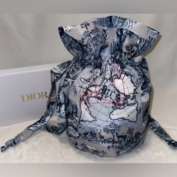 Dior Around the World Motif Pouch - Picture 1 of 2